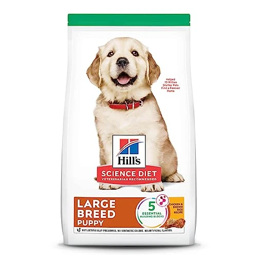 Hill's Science Diet Dry Dog Food, Puppy, Large Breeds, With Real Meat And Whole Grains, Chicken Meal And Oats Recipe, 15.5 Lb. Bag 3 Hill's Science Diet Dry Dog Food, Puppy, Large Breeds, With Real Meat And Whole Grains, Chicken Meal And Oats Recipe, 15.5 Lb. Bag