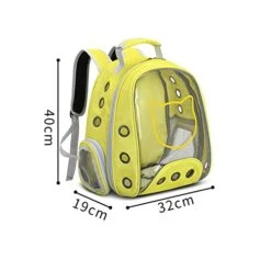 JOZZY Pet Travel Bag Pet Backpack, Solid Color Cat Bag, Transparent Space Bag, Go Out Portable Space Capsule Dog Backpack (Color : Gray) -Dog Supply Store 41py0jEliQL