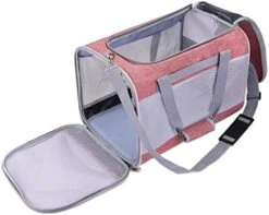 LEFEDA Soft Pet Carriers Portable Breathable Bag Cat Dog Carrier Bags Wear-Resistant Outgoing Travel Pets Handbag With Safety Zippers Pet Backpack Carrier (Color : Black) -Dog Supply Store 41qNtW3Lu0L. AC