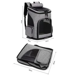 LEFEDA Fodable Pet Carrier Bag Breatheable Mesh Dog Backpack For Cats Dogs Puppy Durable Oxford Cloth Outdoor Travel Bag Pet Products Pet Backpack Carrier (Color : Gray) 16 LEFEDA Fodable Pet Carrier Bag Breatheable Mesh Dog Backpack For Cats Dogs Puppy Durable Oxford Cloth Outdoor Travel Bag Pet Products Pet Backpack Carrier (Color : Gray) -Dog Supply Store 41qbY09NqCL