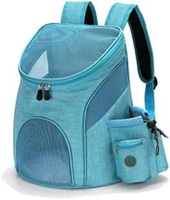 LEFEDA Out Double Shoulder Portable Travel Backpack Outdoor Pet Dog Carrier Bag Pet Dog Front Bag Mesh Backpack Head Pet Backpack Carrier (Color : Gray) -Dog Supply Store 41r22bD2TsL. AC