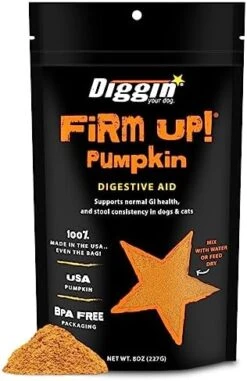 Diggin' Your Dog Firm Up Pumpkin For Dogs & Cats, 100% Made In USA, Pumpkin Powder For Dogs, Digestive Support, Apple Pectin, Fiber, Healthy Stool, 4 Oz (2-Pack) 19 Diggin' Your Dog Firm Up Pumpkin For Dogs & Cats, 100% Made In USA, Pumpkin Powder For Dogs, Digestive Support, Apple Pectin, Fiber, Healthy Stool, 4 Oz (2-Pack) -Dog Supply Store 41rEjjuN9LL. AC