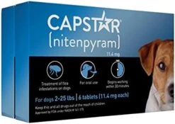 CAPSTAR (nitenpyram) Oral Flea Treatment For Dogs, Fast Acting Tablets Start Killing Fleas In 30 Minutes, Medium & Large Dogs (Over 25 Lbs), 6 Doses 25 CAPSTAR (nitenpyram) Oral Flea Treatment For Dogs, Fast Acting Tablets Start Killing Fleas In 30 Minutes, Medium & Large Dogs (Over 25 Lbs), 6 Doses -Dog Supply Store 41rlKJJID2L. AC