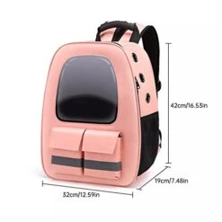 LEFEDA Reflective Cat Backpack Breathable Travel Pet Carrier Bag For Small Dog Cat Carring Transport With Safety Strap Pet Accessories Pet Backpack Carrier (Color : Gray) -Dog Supply Store 41rrN0gr4oL