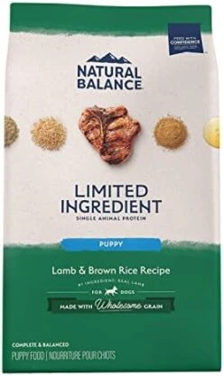 Natural Balance Limited Ingredient Puppy Dry Dog Food With Healthy Grains, Lamb & Brown Rice Recipe, 4 Pound (Pack Of 1) -Dog Supply Store 41srTgTY3L. AC 1