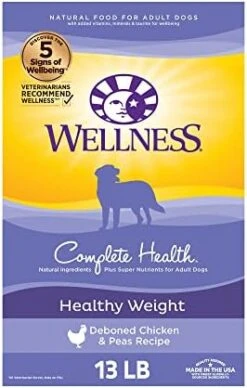Wellness Complete Health Dry Dog Food With Grains, Natural Ingredients, Made In USA With Real Meat, All Breeds, For Adult Dogs (Chicken & Oatmeal, 15-Pound Bag) -Dog Supply Store 41syZaPndDL. AC