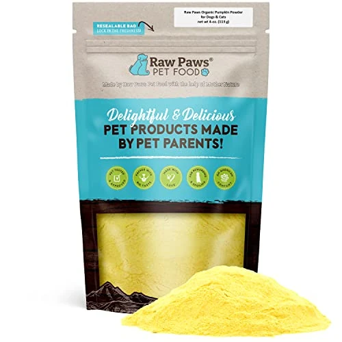 Raw Paws USA Organic Pumpkin Powder For Cats & Dogs, 4-oz - Healthy Stool, Diarrhea, Constipation Relief, Pure Pumpkin For Dogs, Canned Pumpkin For Dogs Alternative, Dog Pumpkin Powder, Fiber For Cats 3 Raw Paws USA Organic Pumpkin Powder For Cats & Dogs, 4-oz - Healthy Stool, Diarrhea, Constipation Relief, Pure Pumpkin For Dogs, Canned Pumpkin For Dogs Alternative, Dog Pumpkin Powder, Fiber For Cats