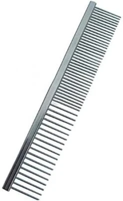 YangYan Pet Soft Stainless Steel Comb Trimmer Grooming Comb Brush Stainless Steel Pet Dog Cat Comb Hair Shedding Grooming Flea Comb (Color : Silver, Size : 2.8x16.5cm) -Dog Supply Store 41t77A8xMgL. AC