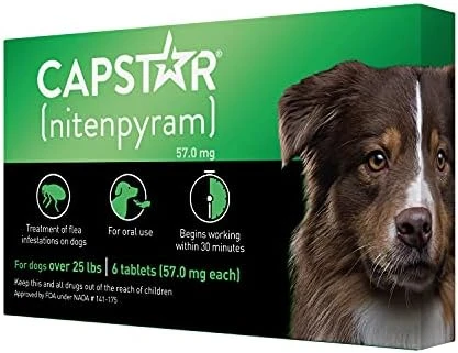 CAPSTAR (nitenpyram) Oral Flea Treatment For Dogs, Fast Acting Tablets Start Killing Fleas In 30 Minutes, Medium & Large Dogs (Over 25 Lbs), 6 Doses 6 CAPSTAR (nitenpyram) Oral Flea Treatment For Dogs, Fast Acting Tablets Start Killing Fleas In 30 Minutes, Medium & Large Dogs (Over 25 Lbs), 6 Doses - Image 4