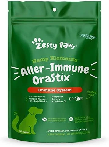 Zesty Paws OraStix For Dogs - Aller-Immune Sticks With Hemp Seed Turmeric EpiCor Pets Fish Oil Supports Immune Function Seasonal Allergies Skin Health Healthy Teeth Gum Blend 12oz 8 Zesty Paws OraStix For Dogs - Aller-Immune Sticks With Hemp Seed Turmeric EpiCor Pets Fish Oil Supports Immune Function Seasonal Allergies Skin Health Healthy Teeth Gum Blend 12oz - Image 6