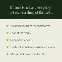 PawTree Chillax - Natural Calming Hemp Chews For Dogs And Cats - Formula To Relieve Stress And Tension; Ease Travel, Separation Anxiety And Soothe Fear - Small Soft Chews (60 Count)