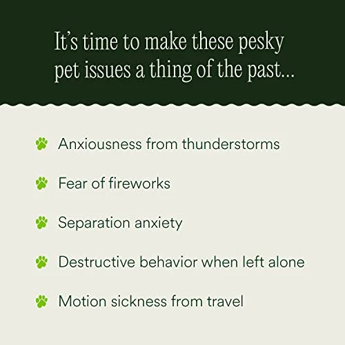 PawTree Chillax - Natural Calming Hemp Chews For Dogs And Cats - Formula To Relieve Stress And Tension; Ease Travel, Separation Anxiety And Soothe Fear - Small Soft Chews (60 Count) 3 PawTree Chillax - Natural Calming Hemp Chews For Dogs And Cats - Formula To Relieve Stress And Tension; Ease Travel, Separation Anxiety And Soothe Fear - Small Soft Chews (60 Count)