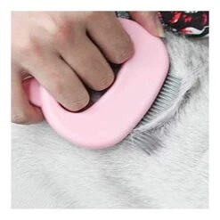 YangYan Pet Comb Pet Cat Grooming Massage Brush Shell Shaped Handle Cat Hair Remover Pet Grooming Massage Tool (Color : Black) -Dog Supply Store 41vJDLoKPNL