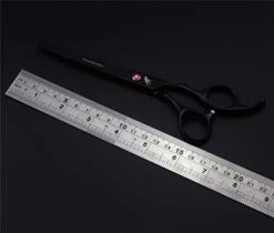 Professional 7.0 Inch High-End Pet Cat Dog Grooming Scissors Black Set 6 Pieces 6CR Steel Pet Trimmer Kit - Straight Cutting Scissors, Thinning Shears, Curved Scissors, Combs 9 Professional 7.0 Inch High-End Pet Cat Dog Grooming Scissors Black Set 6 Pieces 6CR Steel Pet Trimmer Kit - Straight Cutting Scissors, Thinning Shears, Curved Scissors, Combs -Dog Supply Store 41wwat4H5mL