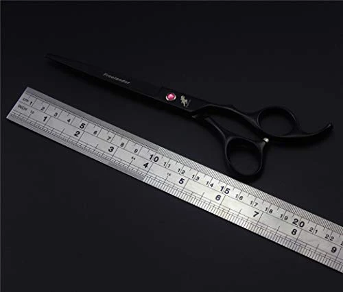 Professional 7.0 Inch High-End Pet Cat Dog Grooming Scissors Black Set 6 Pieces 6CR Steel Pet Trimmer Kit - Straight Cutting Scissors, Thinning Shears, Curved Scissors, Combs 6 Professional 7.0 Inch High-End Pet Cat Dog Grooming Scissors Black Set 6 Pieces 6CR Steel Pet Trimmer Kit - Straight Cutting Scissors, Thinning Shears, Curved Scissors, Combs - Image 4