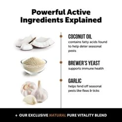 Pet Honesty Flea & Tick Support Supplement - Flea And Tick Soft Chew For Dogs, No Harsh Chemicals, Natural Way To Enjoy The Outdoors - Hickory Bacon (90 Count) -Dog Supply Store 41xNxfIfnhL