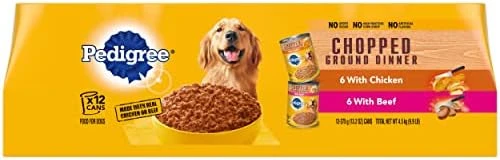 PEDIGREE CHOPPED GROUND DINNER Adult Canned Soft Wet Dog Food Beef, Bacon & Cheese Flavor, 22 Oz. Cans (Pack Of 12) 7 PEDIGREE CHOPPED GROUND DINNER Adult Canned Soft Wet Dog Food Beef, Bacon & Cheese Flavor, 22 Oz. Cans (Pack Of 12) - Image 5