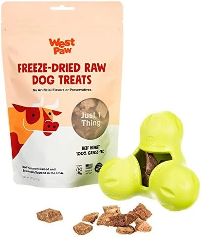 WEST PAW Dog Chew Toy And Puppy Training Treats Bundle, Zogoflex Tux Treat Dispensing Dog Chew Toy, Granny Smith, Small And Beef Heart Freeze-Dried Raw Dog Treats, Made In USA 8 WEST PAW Dog Chew Toy And Puppy Training Treats Bundle, Zogoflex Tux Treat Dispensing Dog Chew Toy, Granny Smith, Small And Beef Heart Freeze-Dried Raw Dog Treats, Made In USA - Image 6