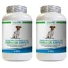 Dog Skin Care Supplements - Dog Hair And Coat Health Complex - Healthy Skin And Nails - Itch Relief - Powerful - Vitamin D For Dogs - 120 Treats (2 Bottles)
