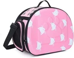 LEFEDA Travel Pet Bag Cat Flower Carriers Bags Breathable Pink Folding Small Dog Outdoor Shoulder Bag Folding Cats Pet Carrying Pet Backpack Carrier (Color : Pink) -Dog Supply Store 41zEw9q1NrL. AC