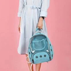 JOZZY Pet Travel Bag Pet Backpack, Solid Color Cat Bag, Transparent Space Bag, Go Out Portable Space Capsule Dog Backpack (Color : Gray) -Dog Supply Store 41zPzwQf9GL
