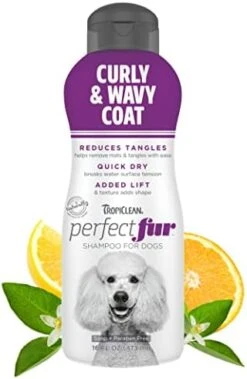TropiClean Perfect Fur Dog Shampoo For Shedding Control For All Breeds With A Short Double Coat, 16 Ounce -Dog Supply Store 41zhiwwwoRL. AC