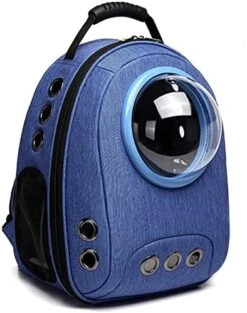 LEFEDA Cat Carrier Bag Space Pet Backpack Breathable Portable Cat Bag Outdoor Travel Backpack For Cat Dog Double Shoulder Pet Backpack Carrier (Color : Blue, Size : 32x42x20cm) -Dog Supply Store 51 MaOoeyGL. AC 1