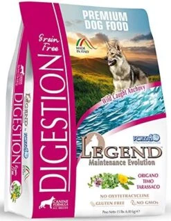 Forza10 Legend Digestion Dry Grain Free Dog Food, Sensitive Stomach Dog Food With Curative Herbs, 5 Pounds, Premium Quality Wild Caught Anchovy Flavor, For Adult Dogs, All Breeds -Dog Supply Store 51 QW2C4KlL. AC