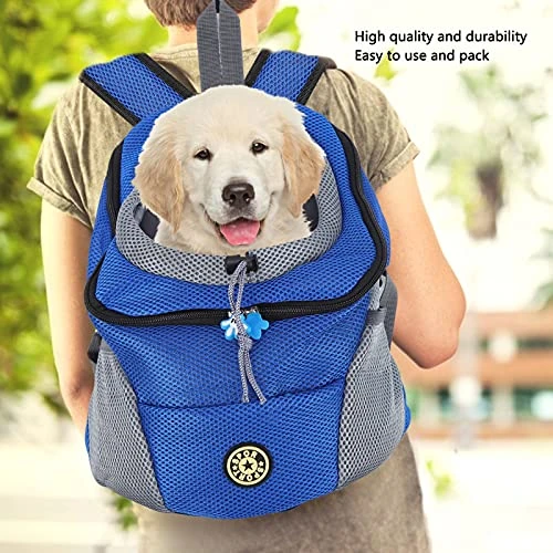 Pet Knapsack Pet Backpack Nice Appearance Camping Backpack Dog Backpack Pet Travel Bag Pet Carrying Bag For Coolers (Blue) 4 Pet Knapsack Pet Backpack Nice Appearance Camping Backpack Dog Backpack Pet Travel Bag Pet Carrying Bag For Coolers (Blue) - Image 2