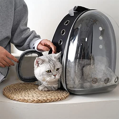 LEFEDA Pet Supplies Cat Bag Space Capsule Backpack Go Out Portable Pet Bag Cat Transparent Backpack Dog Wear Cat Shoulders Pet Backpack Carrier (Color : Gray) 7 LEFEDA Pet Supplies Cat Bag Space Capsule Backpack Go Out Portable Pet Bag Cat Transparent Backpack Dog Wear Cat Shoulders Pet Backpack Carrier (Color : Gray) - Image 5