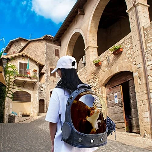 AYENCI Pet Backpack, Portable Cat Backpack With Snack Bag Panoramic Space Capsule Breathable Pet Dog Travel Outdoor Carrier (Color : Dark Blue) 5 AYENCI Pet Backpack, Portable Cat Backpack With Snack Bag Panoramic Space Capsule Breathable Pet Dog Travel Outdoor Carrier (Color : Dark Blue) - Image 3