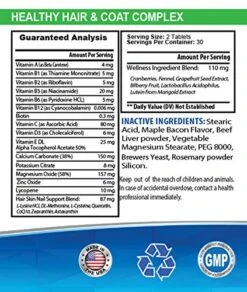 Dog Skin Care Supplements - Dog Hair And Coat Health Complex - Healthy Skin And Nails - Itch Relief - Powerful - Vitamin D For Dogs - 120 Treats (2 Bottles) -Dog Supply Store 5125oLCl68L 2