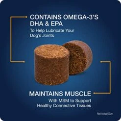 VetIQ Hip & Joint Supplement For Dogs, Anti Inflammatory Joint Support, Glucosamine, MSM, And Krill, Chicken Flavored Soft Chews, 180 Count 16 VetIQ Hip & Joint Supplement For Dogs, Anti Inflammatory Joint Support, Glucosamine, MSM, And Krill, Chicken Flavored Soft Chews, 180 Count -Dog Supply Store 5130vxLkzwL