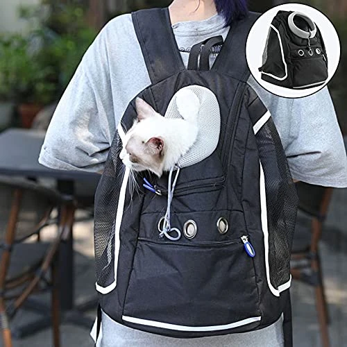 JOZZY Pet Travel Bag Cat Carrier Bag Backpack Small Dog Carriers Travel Transport Bags Outdoor Portable Oxford Mesh Pets Puppy Kitten Backpack Bag (Color : Black) 4 JOZZY Pet Travel Bag Cat Carrier Bag Backpack Small Dog Carriers Travel Transport Bags Outdoor Portable Oxford Mesh Pets Puppy Kitten Backpack Bag (Color : Black) - Image 2