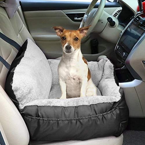 FRISTONE Dog Car Seat, Dog Booster Car Seat Travel Carrier With Clip-on Safety Leash And Storage Pocket Dog Seat For Puppy, Small Pet Comfortable And Anti-Slip - Black 8 FRISTONE Dog Car Seat, Dog Booster Car Seat Travel Carrier With Clip-on Safety Leash And Storage Pocket Dog Seat For Puppy, Small Pet Comfortable And Anti-Slip - Black - Image 6