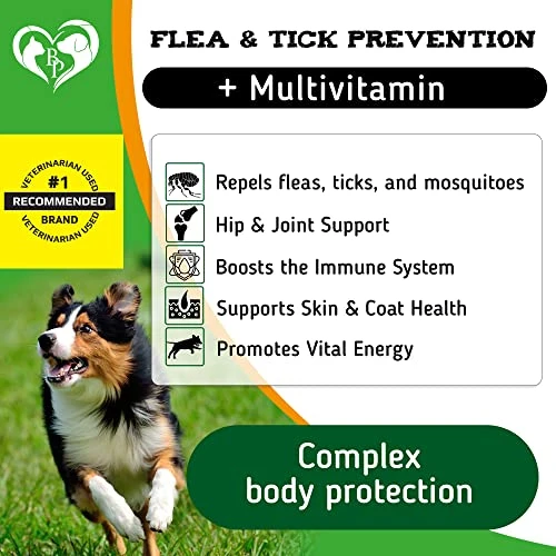 Flea And Tick Prevention Chewable Pills For Dogs - Revolution Oral Flea Treatment For Pets & Complex Multivitamin -Natural Pest Control & Defense Chews - Small Tablets Made In USA (10 Oz) 4 Flea And Tick Prevention Chewable Pills For Dogs - Revolution Oral Flea Treatment For Pets & Complex Multivitamin -Natural Pest Control & Defense Chews - Small Tablets Made In USA (10 Oz) - Image 2