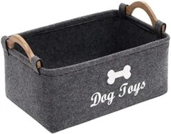 Morezi Felt Pet Toy Box And Dog Toy Box Storage Basket Chest Organizer - Perfect For Organizing Pet Toys, Blankets, Leashes And Food - Dog Toy - Dark Grey 20 Morezi Felt Pet Toy Box And Dog Toy Box Storage Basket Chest Organizer - Perfect For Organizing Pet Toys, Blankets, Leashes And Food - Dog Toy - Dark Grey -Dog Supply Store 514QC23G4L. AC