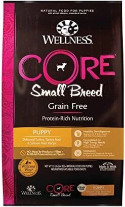 Wellness CORE Grain-Free High-Protein Small Breed Dry Dog Food, Natural Ingredients, Made In USA With Real Meat (Adult, Turkey, 4-Pound Bag) -Dog Supply Store 51519uKt9 L. AC