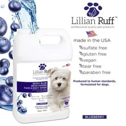 Lillian Ruff Berry Blue Brightening Face And Body Wash For Dogs And Cats - Tear Free Blueberry Shampoo - Remove Tear Stains, Hydrate Dry Itchy Skin, Add Shine & Luster To Coats - Made In USA (Gallon) 12 Lillian Ruff Berry Blue Brightening Face And Body Wash For Dogs And Cats - Tear Free Blueberry Shampoo - Remove Tear Stains, Hydrate Dry Itchy Skin, Add Shine & Luster To Coats - Made In USA (Gallon) -Dog Supply Store 515zLT7A4qL