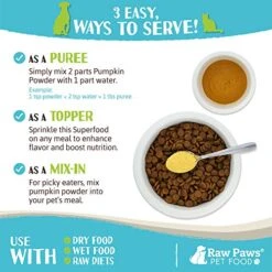 Raw Paws USA Organic Pumpkin Powder For Cats & Dogs, 4-oz - Healthy Stool, Diarrhea, Constipation Relief, Pure Pumpkin For Dogs, Canned Pumpkin For Dogs Alternative, Dog Pumpkin Powder, Fiber For Cats 9 Raw Paws USA Organic Pumpkin Powder For Cats & Dogs, 4-oz - Healthy Stool, Diarrhea, Constipation Relief, Pure Pumpkin For Dogs, Canned Pumpkin For Dogs Alternative, Dog Pumpkin Powder, Fiber For Cats -Dog Supply Store 516FHYz9FFL