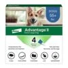 Advantage II XL Dog Vet-Recommended Flea Treatment & Prevention | Dogs Over 55 Lbs. | 4-Month Supply