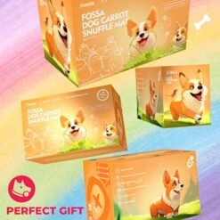 FOSSA Dog Snuffle Mat, Puppy Toys Feeding Mat With 8 Carrots Plush Dog Treat Puzzle Toys (Small) 14 FOSSA Dog Snuffle Mat, Puppy Toys Feeding Mat With 8 Carrots Plush Dog Treat Puzzle Toys (Small) -Dog Supply Store 516jcoUQ7VL