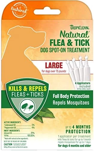 TropiClean Natural Flea & Tick Spot On Treatment For Medium Dogs 35 To 75 Lbs. 10 TropiClean Natural Flea & Tick Spot On Treatment For Medium Dogs 35 To 75 Lbs. - Image 8