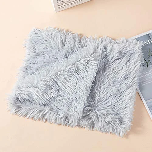 SONGBIRDTH Pet Bed,Winter Warm Small/Medium Puppy Cats Dogs Carpet Fluffy Plush Pet Soft Blanket,Breathable Cotton Blend,Removable Easy To Clean Light Grey M 5 SONGBIRDTH Pet Bed,Winter Warm Small/Medium Puppy Cats Dogs Carpet Fluffy Plush Pet Soft Blanket,Breathable Cotton Blend,Removable Easy To Clean Light Grey M - Image 3