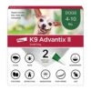 K9 Advantix II Small Dog Vet-Recommended Flea, Tick & Mosquito Treatment & Prevention | Dogs 4-10 Lbs. | 2-Mo Supply