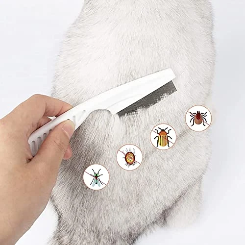 Zentric Magic Pet Comb, Zentric Multifunctional Pet Hair Comb Flea And Tear Stain Removal,dog Comb, Flea Comb For Dogs And Cats, Pet Comb (1 Pair, White) 4 Zentric Magic Pet Comb, Zentric Multifunctional Pet Hair Comb Flea And Tear Stain Removal,dog Comb, Flea Comb For Dogs And Cats, Pet Comb (1 Pair, White) - Image 3
