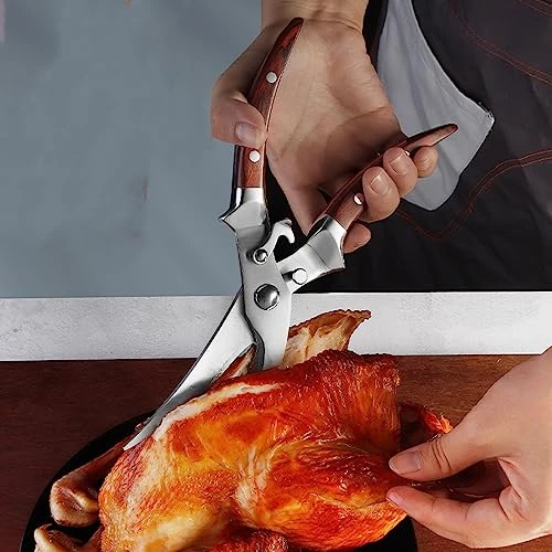 Stainless Steel Chicken Bone Shear, Steel Handle, Kitchen Shear, Chicken, Goose, Fish Clipper, All-steel Shear, Chicken Clipper, Food Clipper 4 Stainless Steel Chicken Bone Shear, Steel Handle, Kitchen Shear, Chicken, Goose, Fish Clipper, All-steel Shear, Chicken Clipper, Food Clipper - Image 2