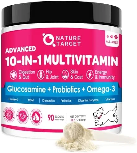 Dog Vitamins Powder, Probiotics & Digestive Enzymes For Gut Health, Glucosamine & Chondroitin & Omega 3, Complete Supplement For Homemade Dog Food, Joint & Skin & Immune Support, Dog Allergy Relief 7 Dog Vitamins Powder, Probiotics & Digestive Enzymes For Gut Health, Glucosamine & Chondroitin & Omega 3, Complete Supplement For Homemade Dog Food, Joint & Skin & Immune Support, Dog Allergy Relief - Image 5