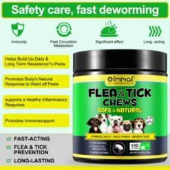 Flea And Tick Prevention For Dogs Chewable Flea And Ticks Treats, 150PCS Dog Flea & Tick Prevention Control Supplement, Flea And Tick Chews For Dogs, Oral Flea Pills For Dogs (Peking Duck Flavor) -Dog Supply Store 517TMJZJPdL 2