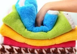 CoCocina Colorful Warm Dog Cat Blankets Pet Sleep Mat Pad Bed Cover Soft Flannel Blanket For Kitties Puppies And Other Small Animals-Rose Red-M -Dog Supply Store 517kW5o1DYL